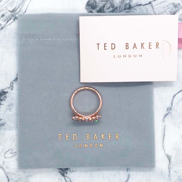 ❤︎ Ted Baker ❤︎ BREMMA Swarovski® Crystal Ring S-M - Picture 3 of 9